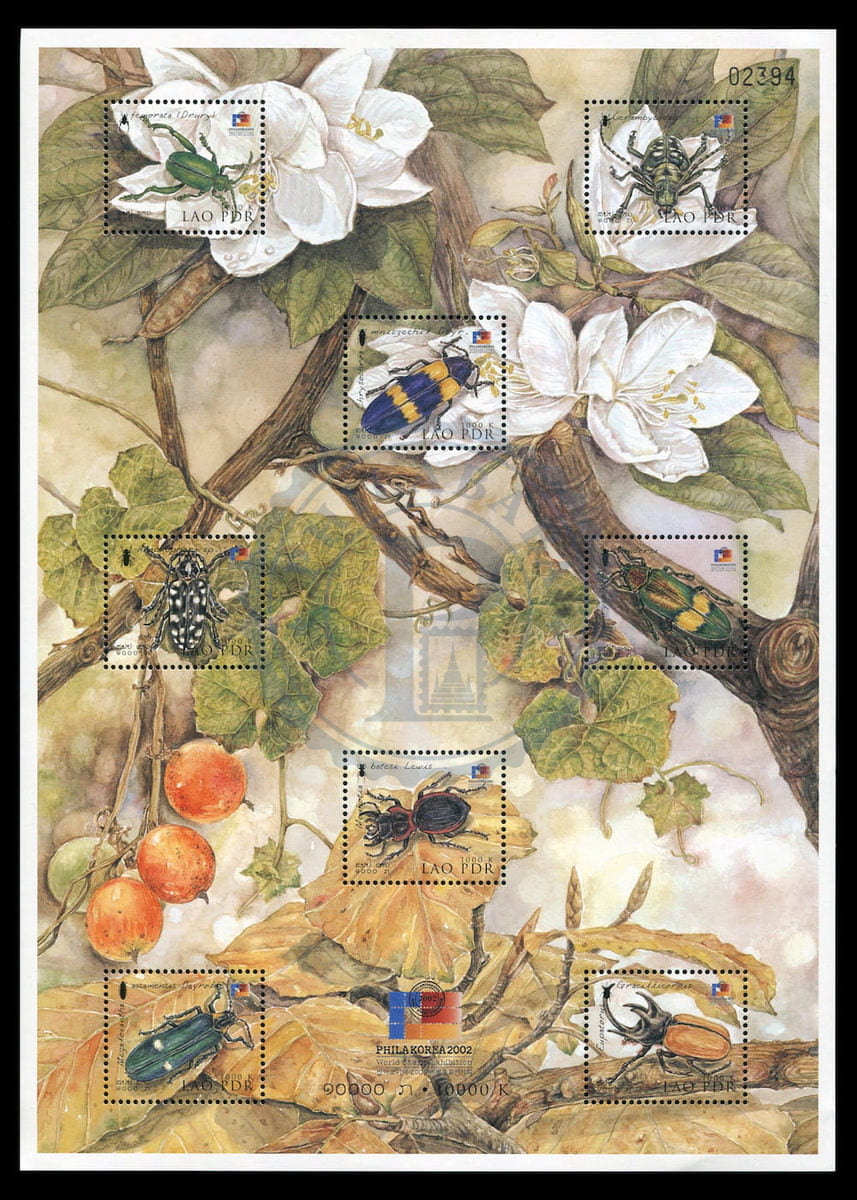 Laos Coléoptères MNH 2002