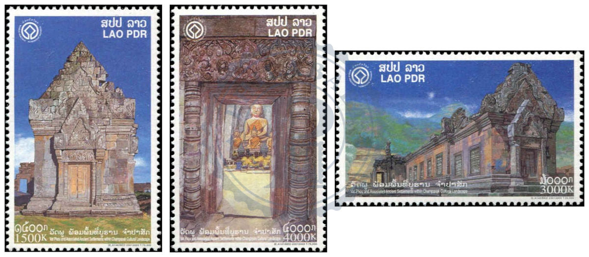 Laos Temple Wat Phou & Bouddha Buddha MNH 2003