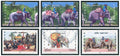 LAOS - Mi 2050/2055 | YT 1673/1678 | Sn 1727/1732 | Sg 2008a/f - Éléphants/Elephants Fête/Festival - MNH 2008