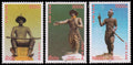 Série Laos monuments de trois rois historiques, trois timbres MNH 2014