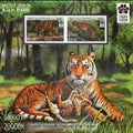Bloc non dentelé Laos 2022 tigre, chat doré et panthère nébuleuse MNH