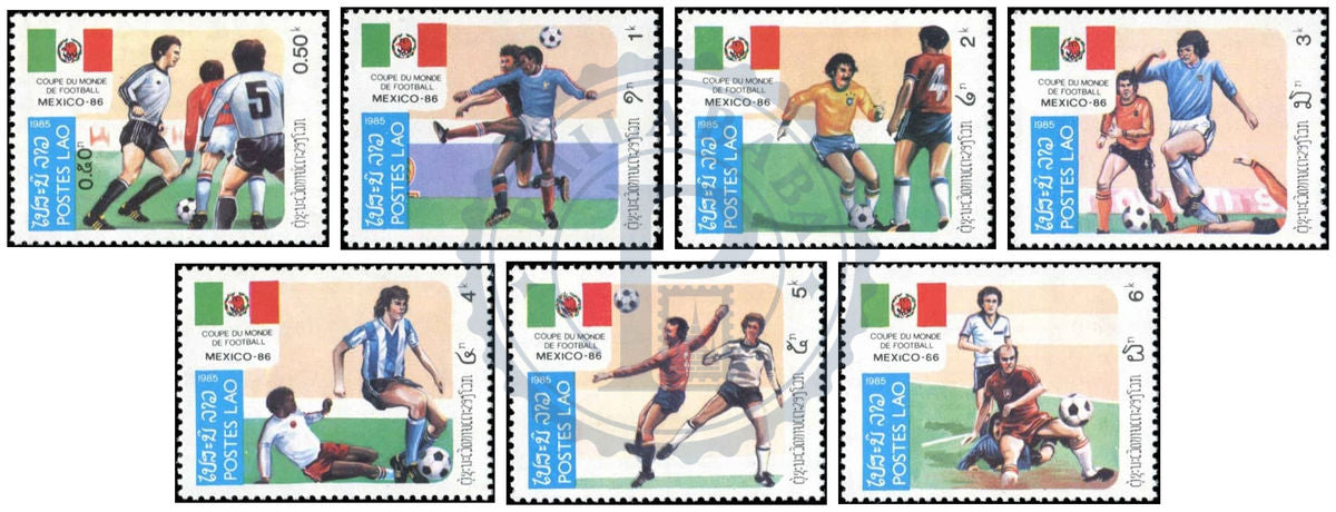 Laos Football - Coupe du monde/World Cup Mexico MNH 1985 Série de timbres