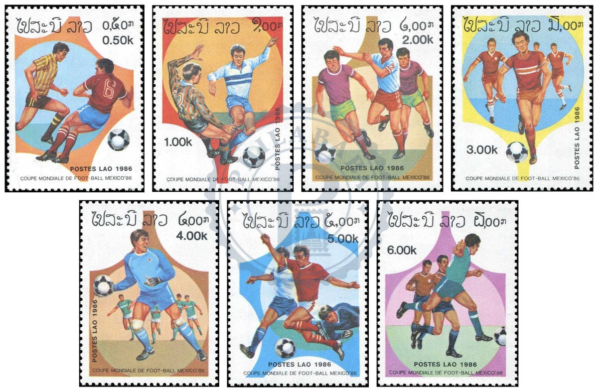 Laos Coupe du monde/World Cup Mexico - Football MNH 1986 Série de timbres