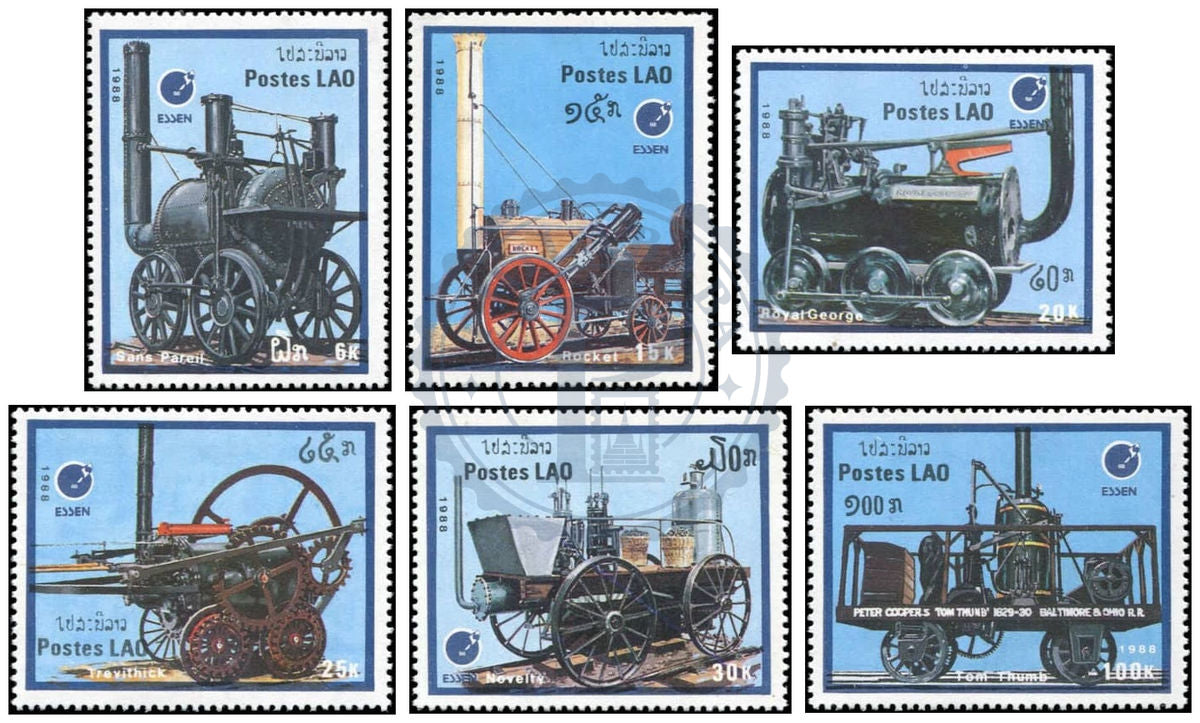 Laos Fleurs/Flowers & Papillons/Butterflies MNH 1988 Série de timbres